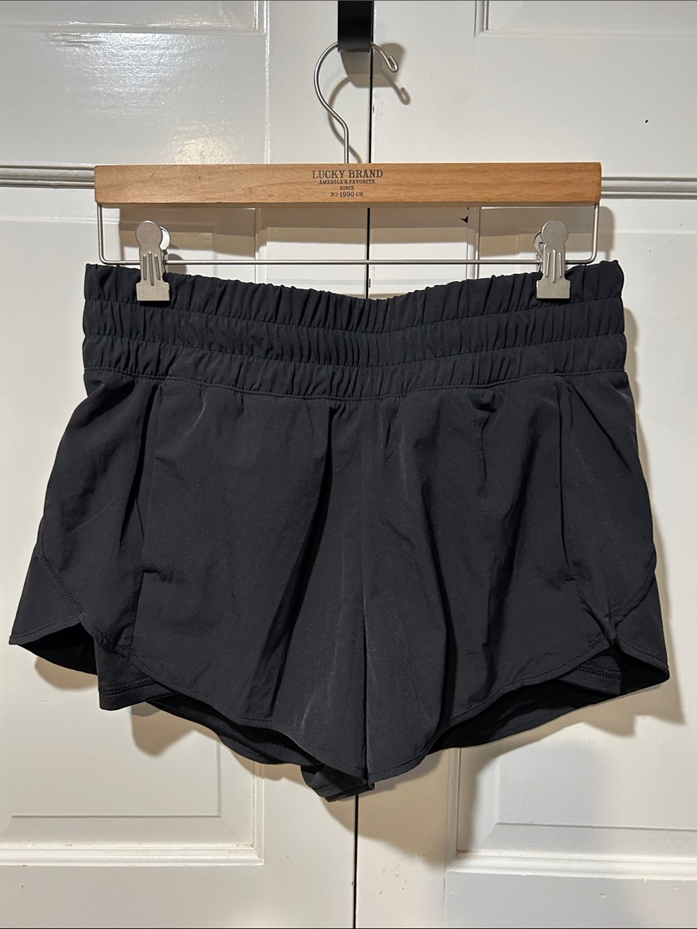 Avia Black Athletic Running Shorts with Elastic Waist